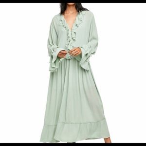 Free people 2 piece ruffled dress like new